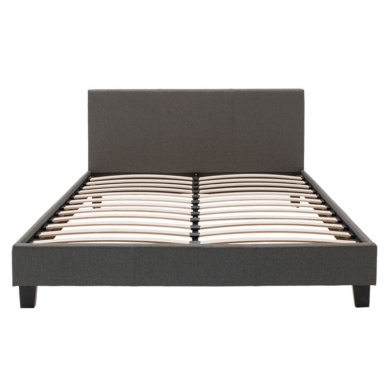 Bed with mattress Nevil-Nemesis anthracite fabric 150x200cm