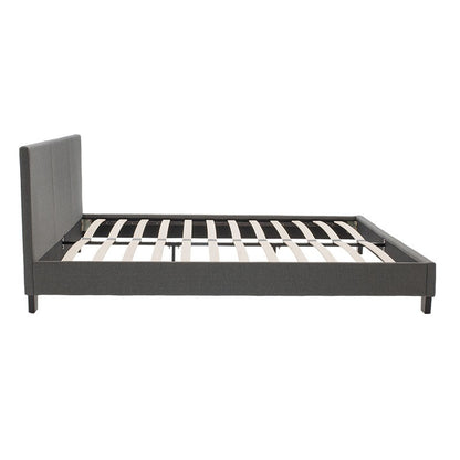 Bed with mattress Nevil-Nemesis anthracite fabric 150x200cm