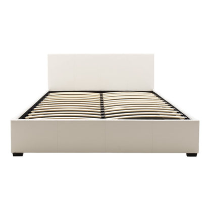 Bed with mattress and storage space Norse-Nemesis PU white 160x200cm