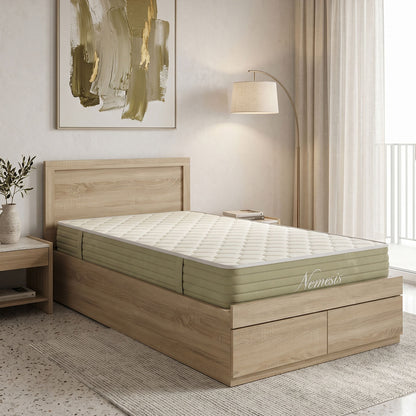 Bed with mattress and drawer Olympus-Nemesis sonoma 100x200cm