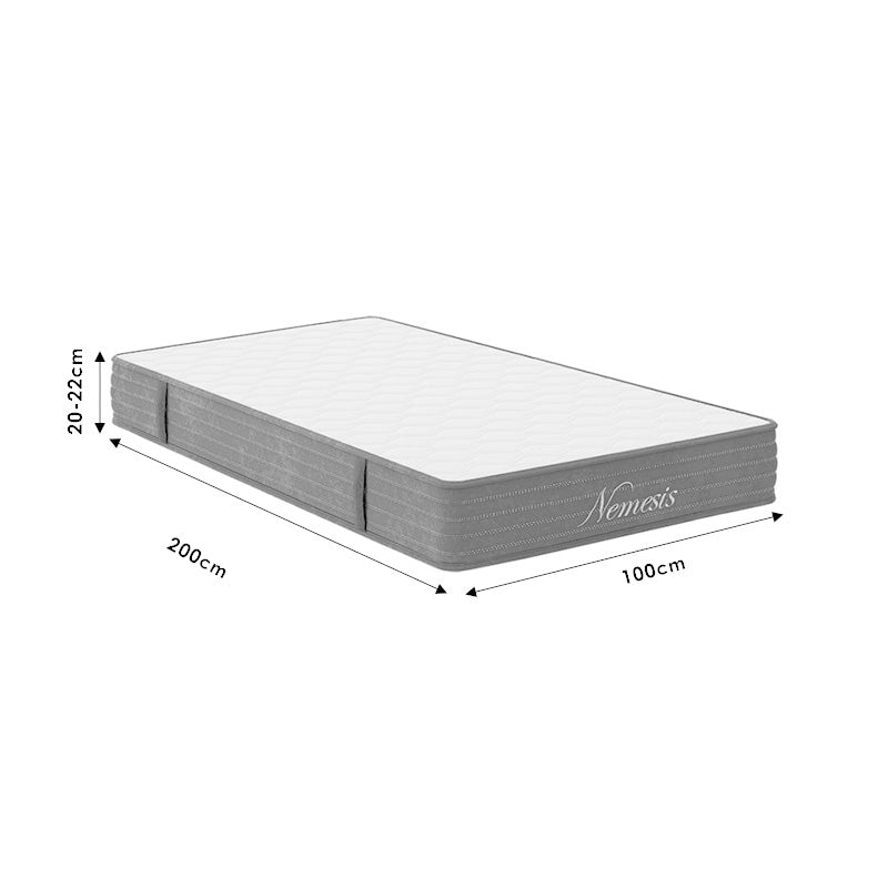 Bed with mattress and drawer Olympus-Nemesis white 100x200cm