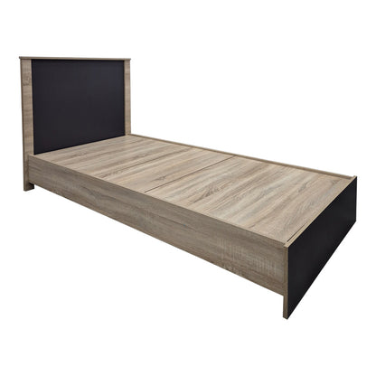 Bed with mattress Athos Sleepy sonoma–anthracite 90x190cm