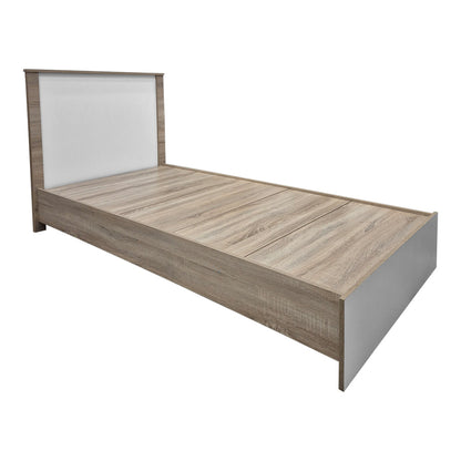 Bed with mattress Athos Sleepy sonoma white 90x190cm