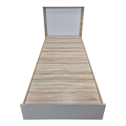 Bed with mattress Athos Sleepy sonoma white 90x190cm