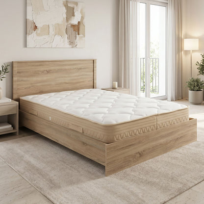 Bed with mattress Athos Sleepy pakoworld sonoma 160x200cm