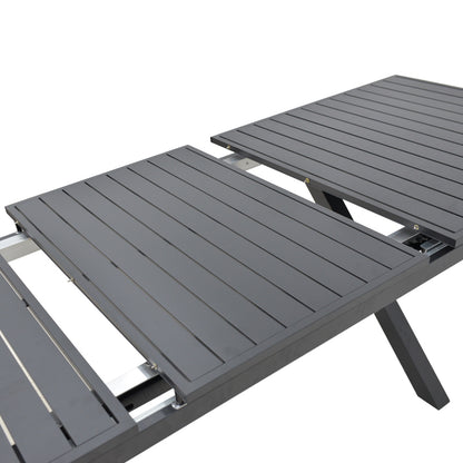 Dining set Dagyn Vista set 7pcs anthracite aluminum 180-240x90x76cm