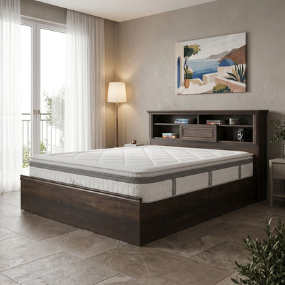 Bed with mattress Mozart Utopia walnut 160x200cm