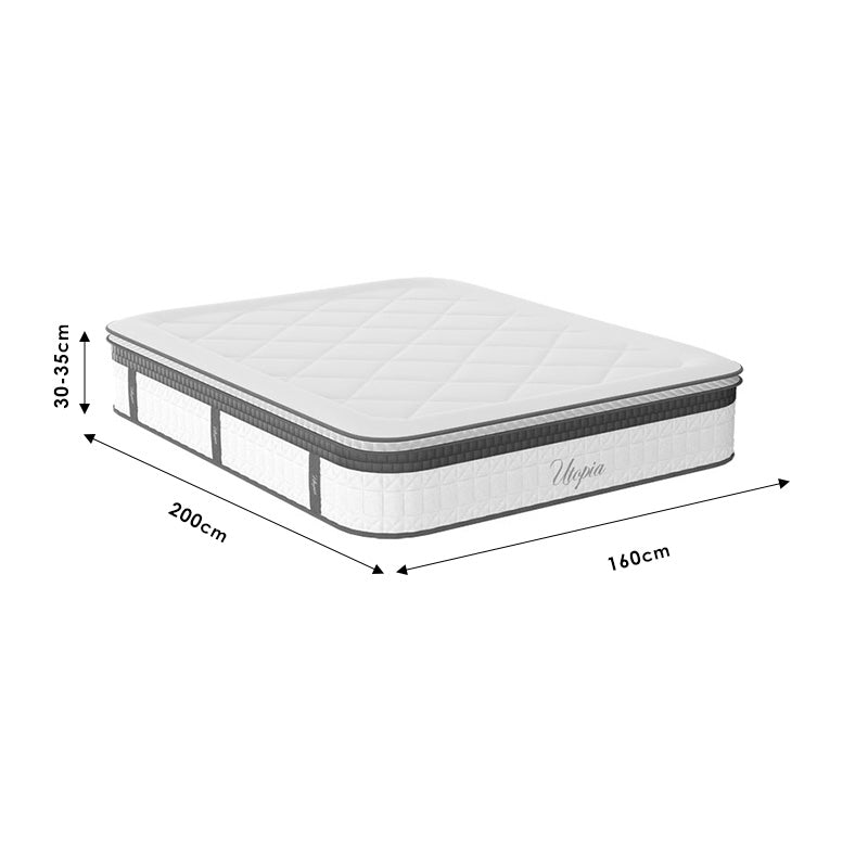 Bed with mattress Olympus Utopia sonoma 160x200cm