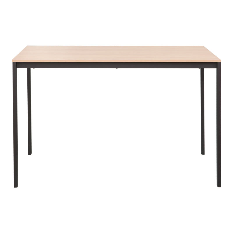 Dining set with Gaston white Chairs and Faragio Table black with natural shade 120x75x75cm set 5pcs