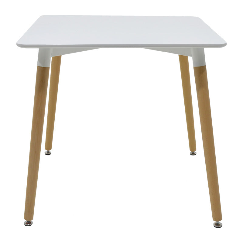 Dining Set with Chairs Julita grey and Natali Table White 80x80x76cm Set of 5pcs