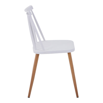 Dining Set with Chairs Aurora white Natali Table white 80x80x76cm Set of 5pcs