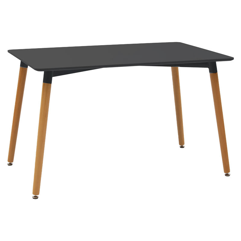 Ezra Dining Set with anthracite Armchairs & Natali Black Table 120x80x76cm 5Piece Set
