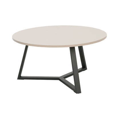 Berton living room tables 2pcs in cappuccino with black metal