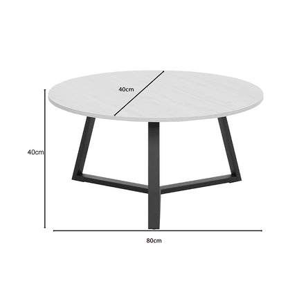 Berton living room tables 2pcs in cappuccino with black metal