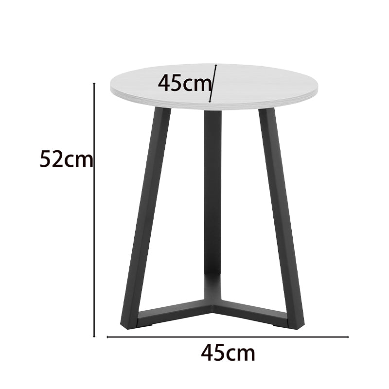 Berton living room tables 2pcs in cappuccino with black metal