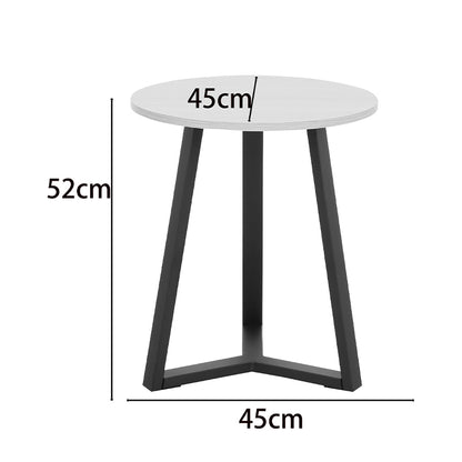 Berton living room tables 2pcs in cappuccino with black metal