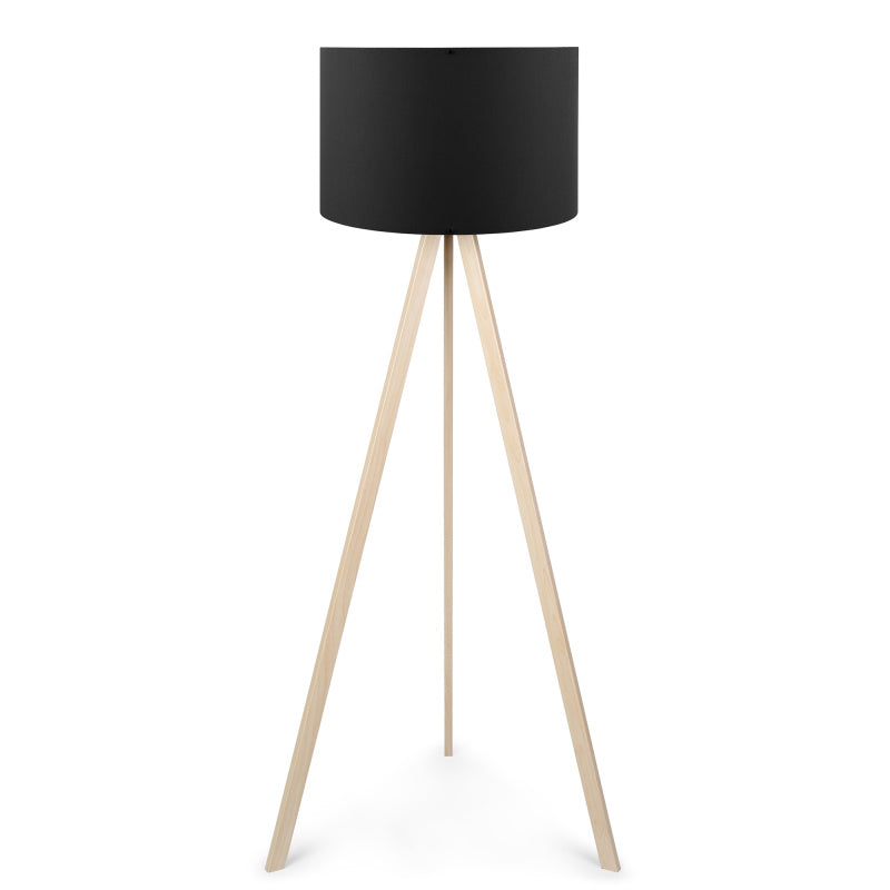 Floor lamp PWL-1060 Ε27 natural-black D38x140cm