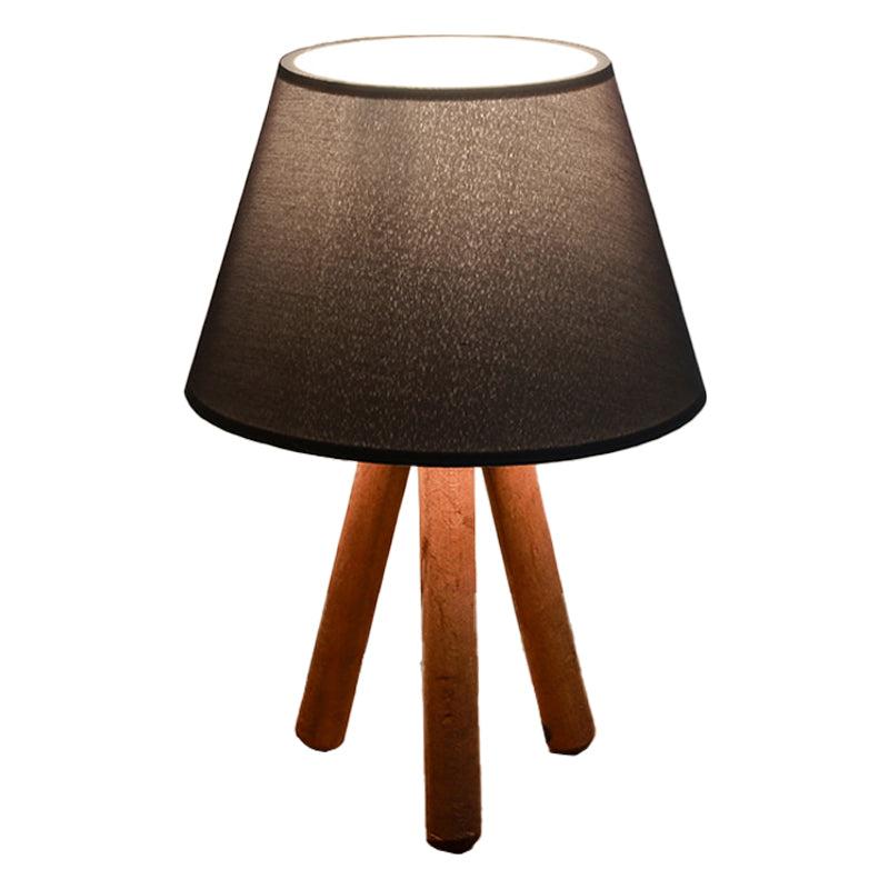 Table lamp PWL-1071 Ε27 black-walnut D22x32cm
