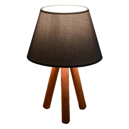 Table lamp PWL-1071 Ε27 black-walnut D22x32cm