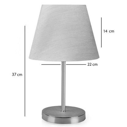 Table lamp PWL-1074 Ε27 beige-golden D22x37cm