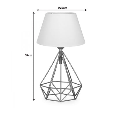 Table lamp PWL-1080 E27 white-golden 22x22x37cm