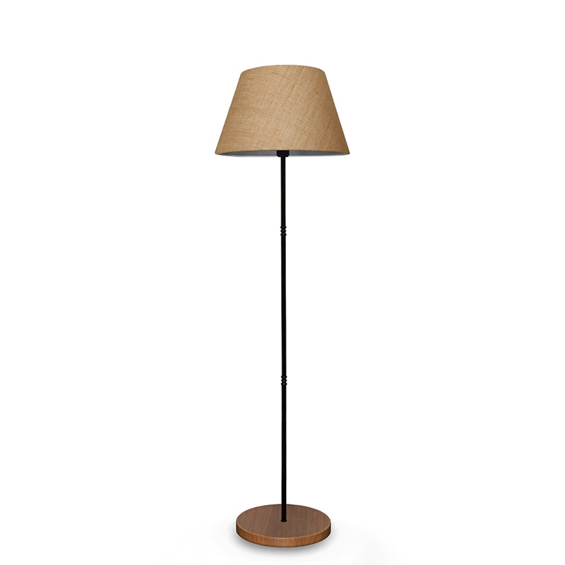 Floor lamp PWL-1082 pakoworld E27 beige-black-walnut D36x145cm