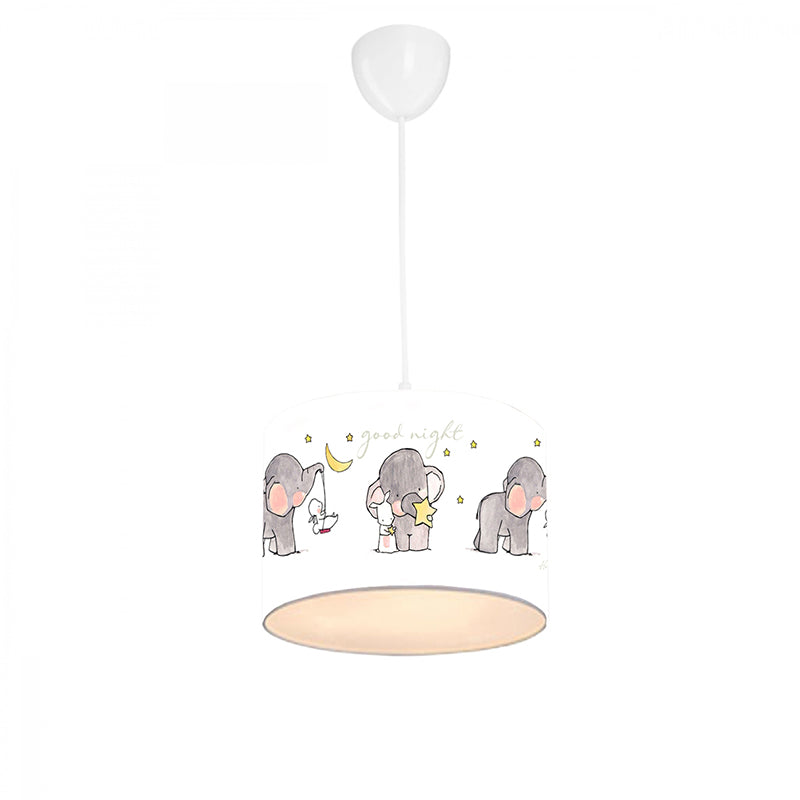 Children's ceiling light PWL-1094 pakoworld E27 white-grey D24x20cm