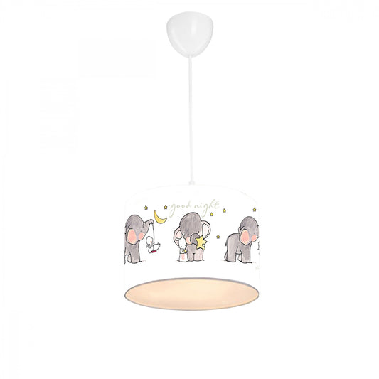 Children's ceiling light PWL-1094 pakoworld E27 white-grey D24x20cm