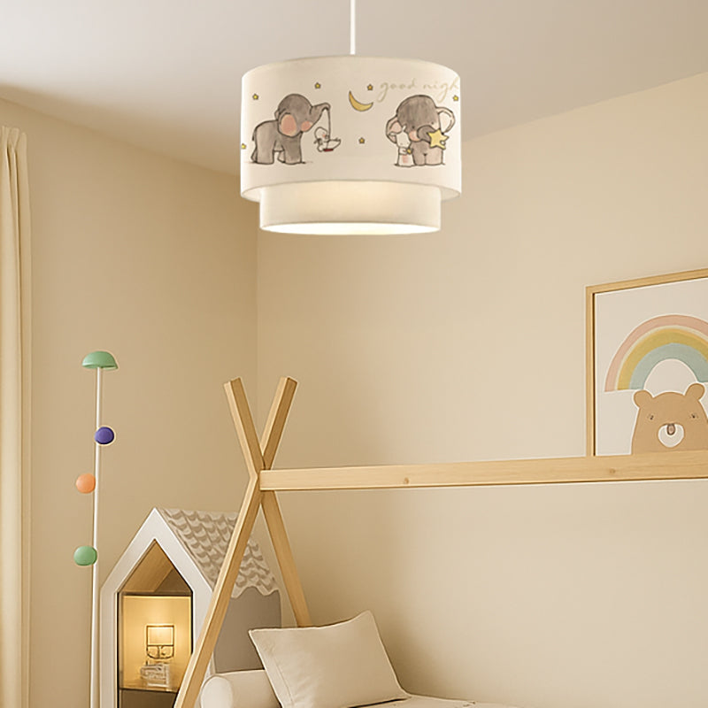 Children's ceiling light PWL-1096 E27 white-grey D30x20cm