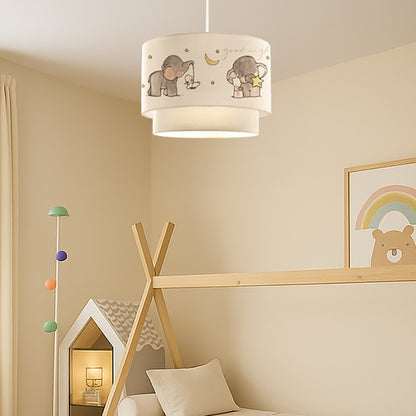 Children's ceiling light PWL-1096 E27 white-grey D30x20cm