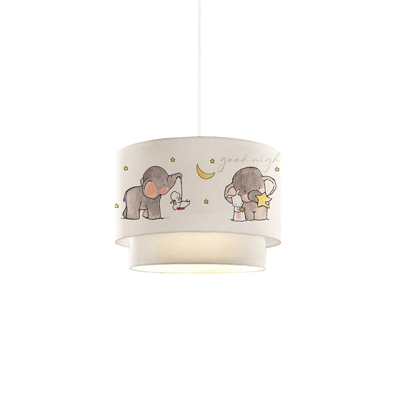 Children's ceiling light PWL-1096 E27 white-grey D30x20cm