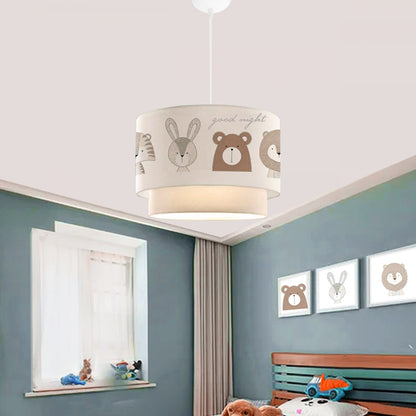 Children's ceiling light PWL-1096 E27 white-grey-brown D30x20cm