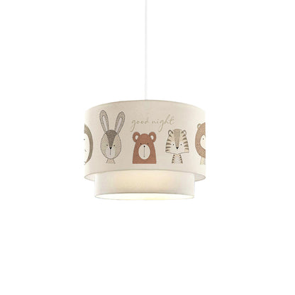 Children's ceiling light PWL-1096 E27 white-grey-brown D30x20cm