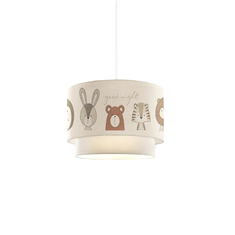 Children's ceiling light PWL-1096 pakoworld E27 white-grey-brown D30x20cm