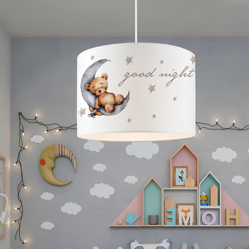 Children's ceiling light PWL-1098 pakoworld E27 white-grey D28x20cm