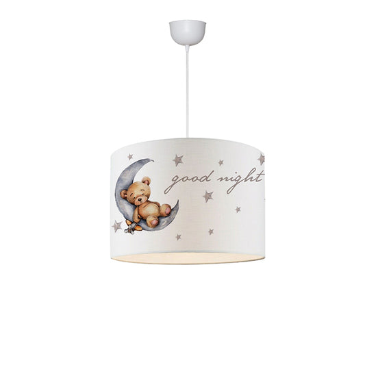 Children's ceiling light PWL-1098 pakoworld E27 white-grey D28x20cm