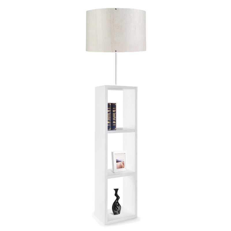 Floor lamp PWL-1100 pakoworld Ε27 white  D38x150cm