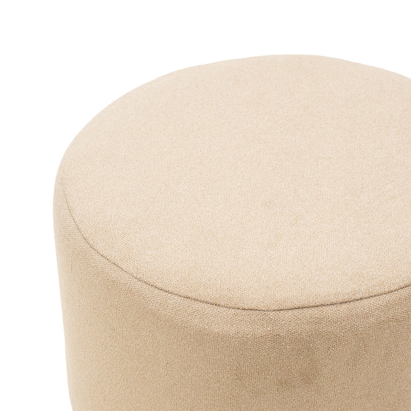 Pouf stool Jaime pakoworld fabric beige-golden D40x40cm