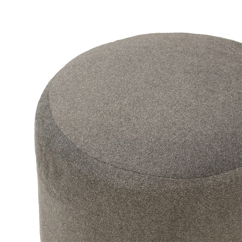 Pouf stool Jaime pakoworld fabric grey-golden D40x40cm