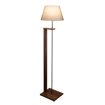 Floor lamp Lumino pakoworld E27 ivory-walnut D38x150cm