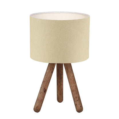 Table lamp PWL-1151 E27 beige-walnut D19x32cm