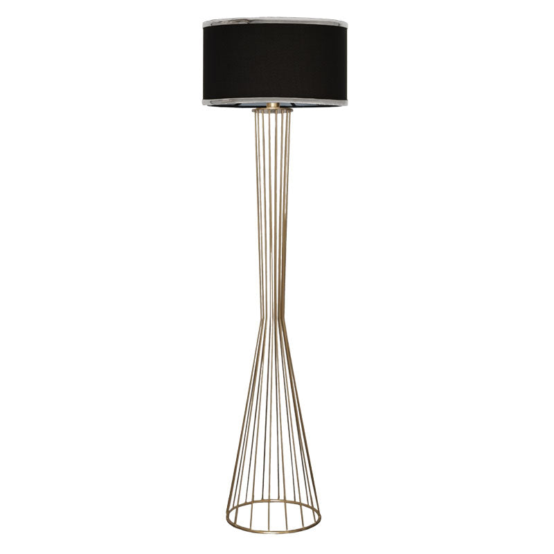 Floor lamp Firdo pakoworld E27 gold-silver-black Φ38x155cm