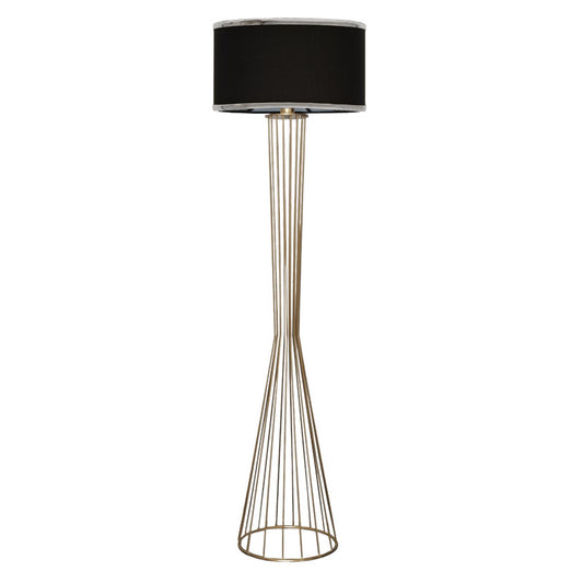 Floor lamp Firdo pakoworld E27 gold-silver-black Φ38x155cm