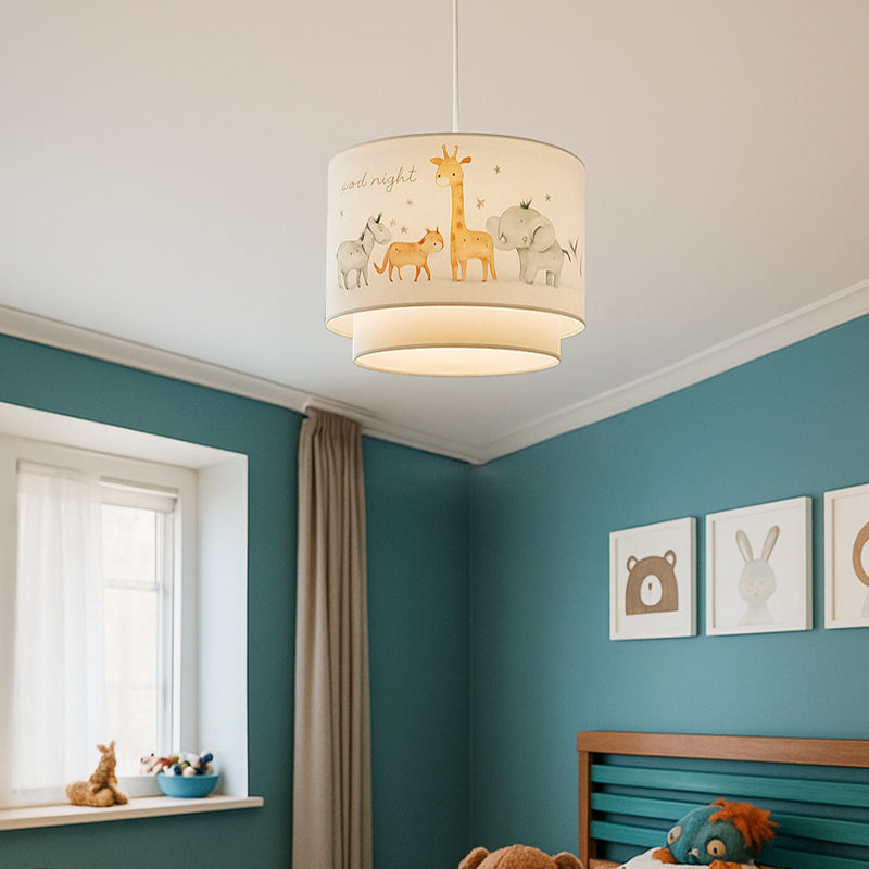Children's ceiling light PWL-1097 E27 white-orange D30x20cm
