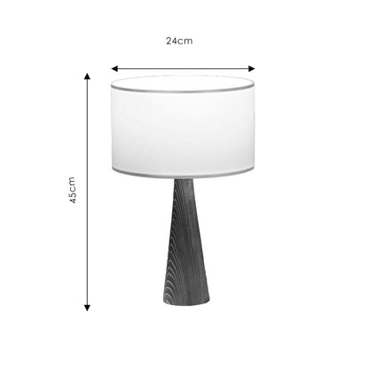 Table lamp Kalito ivory-brown D24x45cm