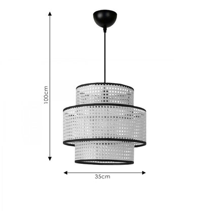 Ceiling light Alexa I pakoworld natural-black D35x100cm