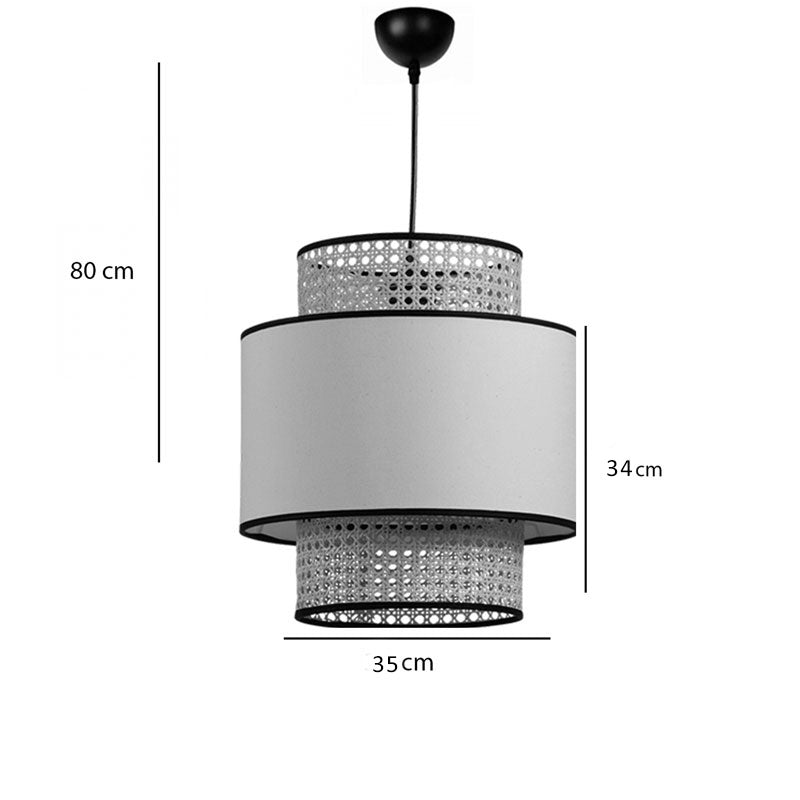 Ceiling light Dory pakoworld beige-brown-black D35x80cm