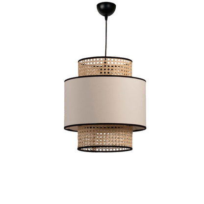 Ceiling light Dory pakoworld beige-brown-black D35x80cm