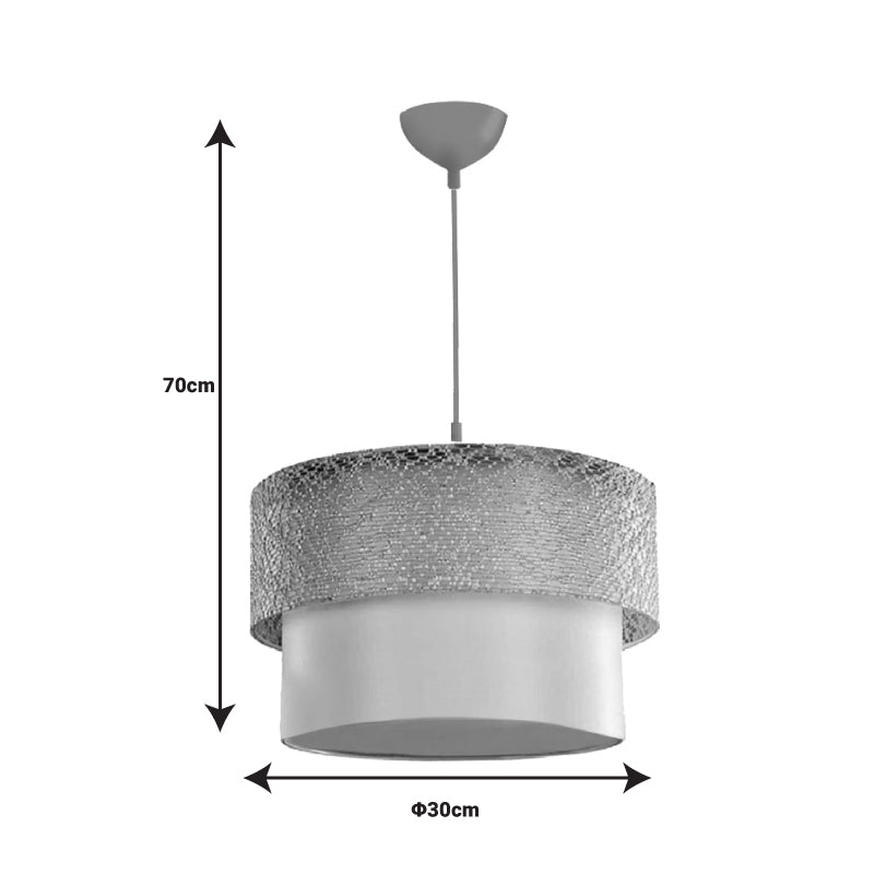 Ceiling light PWL-1089 I pakoworld E27 ecru-golden D30x70cm