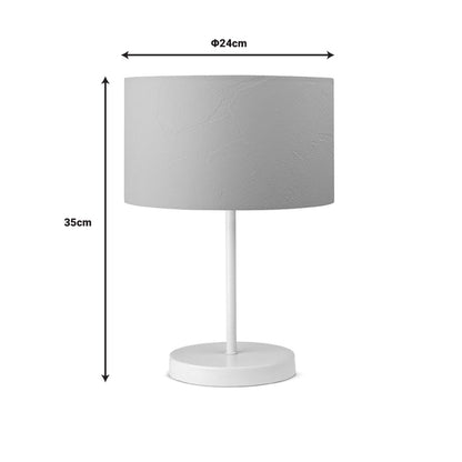 Table lamp PWL-1077 pakoworld E27 light gray-white Φ24x35cm